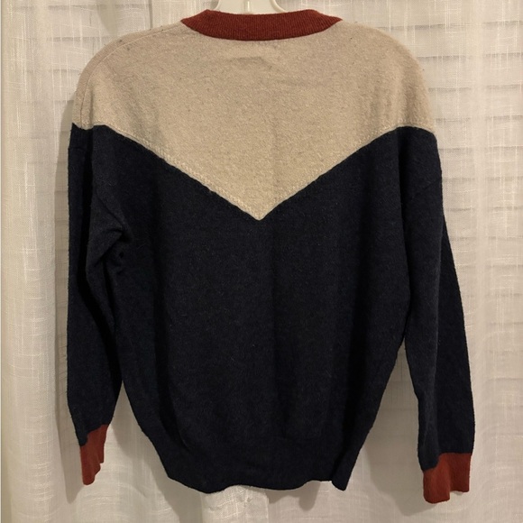 Madewell Yoke Colorblock Chevron Sweater - Picture 3 of 6